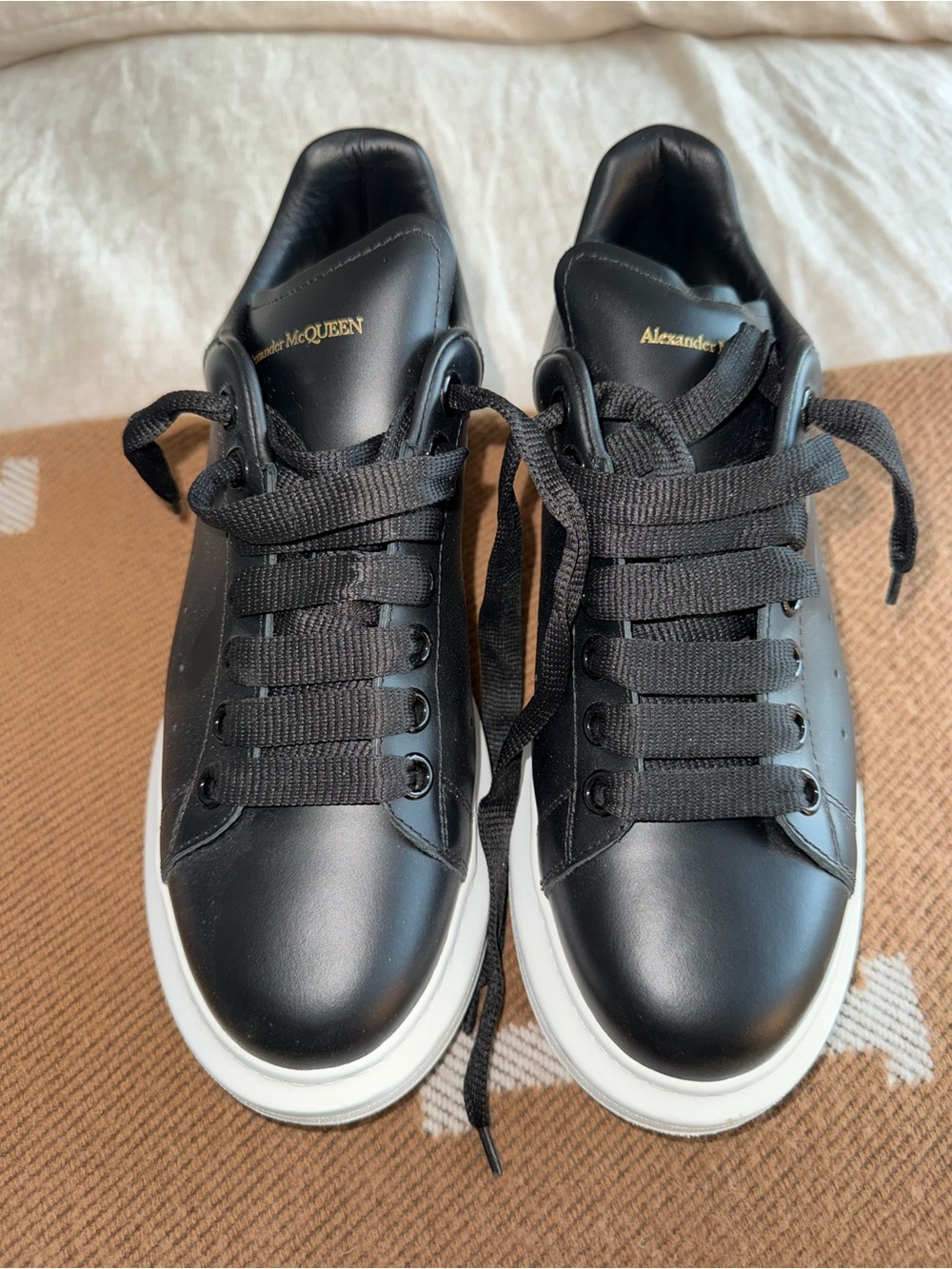 Alexander McQUEEN Black Leather Oversized Sneaker